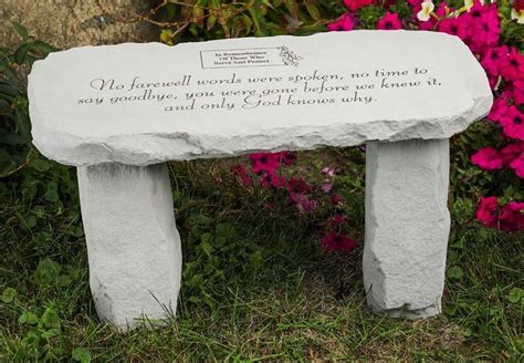 Personalized Memorial Bench No Farewell Words Memorial Benches