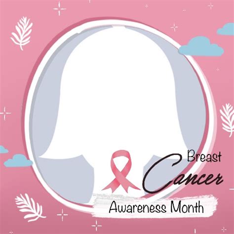Pink Ribbon Profile Picture Frame For Breast Cancer Awareness