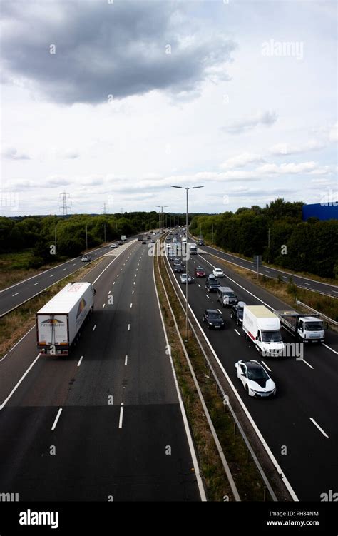 M4 Motorway At Junction 12 Road Run Between London And Wales And Is