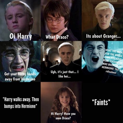 Dramione Harry Potter Memes Hilarious Draco Harry Potter Harry