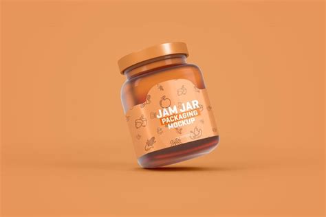 free bottle jam jar mockup free psd templates