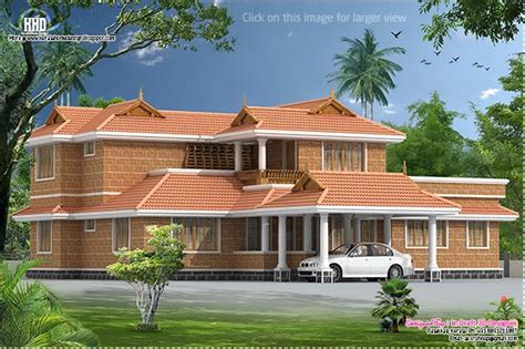 Kerala Style Traditional Villa With Courtyard Kerala Home Design And