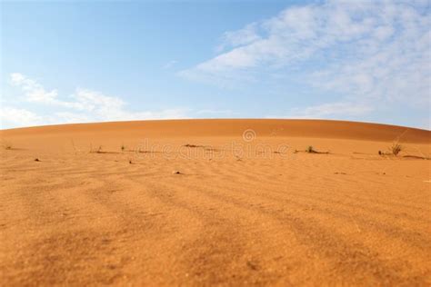 Bright Orange Color Desert Sand Wave Patterns For A Warm Summer