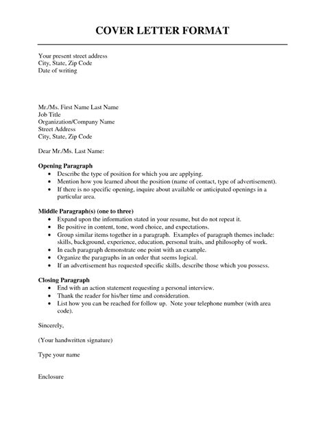 cover letter format resume cv