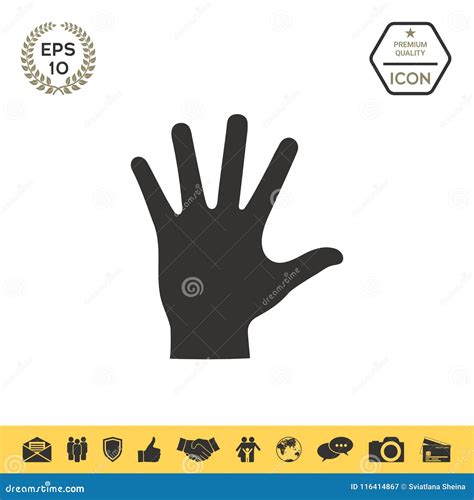 Helping Hand Silhouette Icon Stock Vector Illustration Of Shape