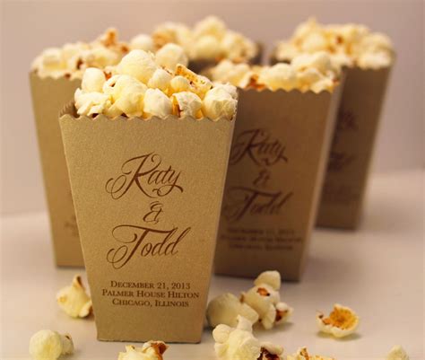 Popcorn Wedding Favors Wedding Snacks Wedding Favor Boxes Wedding