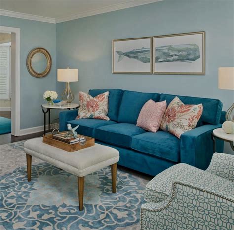 Teal Couch Living Room Design
