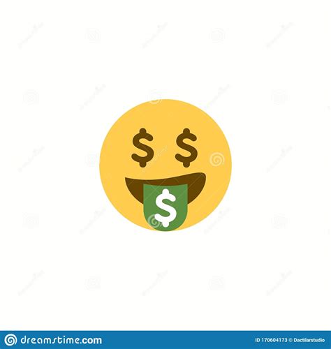 Money Face Icon Illustration Emoji Stock Illustration Illustration Of