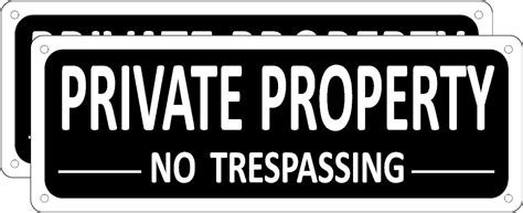 Buy Private Property Sign 2 Pack Metal No Trespassing Sign For Fence