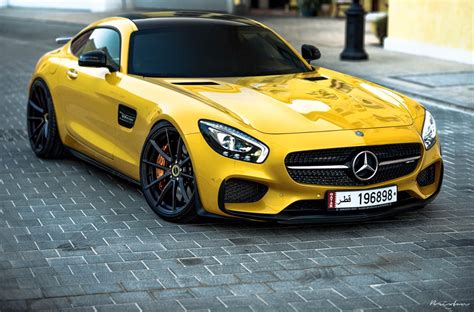 Mercedes Benz Amg Gt Yellow Brixton Forged Wr3 Ultrasport Wheel Front