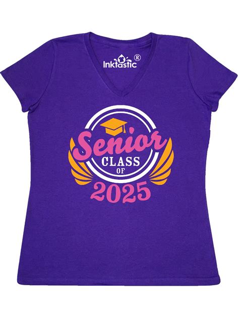 Inktastic Senior Class Of 2025 In Gold And Pink With Graduation Cap