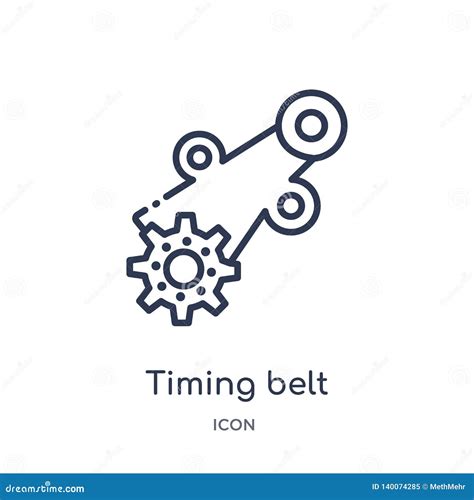Linear Timing Belt Icon From Industry Outline Collection Thin Line