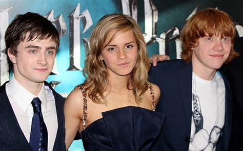 Harry Potter Stars Daniel Radcliffe Emma Watson And Rupert Grint Over