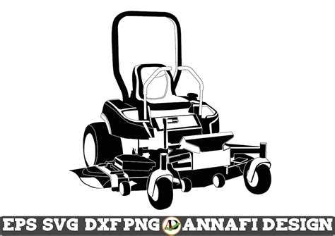 Zero Turn Lawn Mower Svg Png Eps Dxf Vector Silhouette Etsy All In