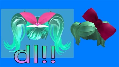 Green Hair With Oversized Bow Roblox Mmd By Erickloool On Deviantart