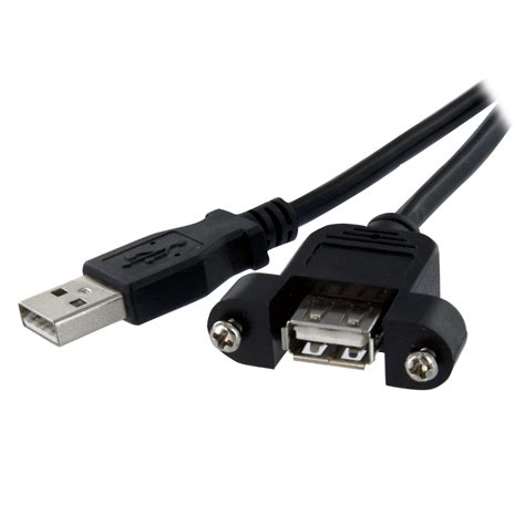 3 Ft Panel Mount Usb Cable A To A Fm Panel Mount Usb