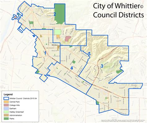 City Of Whittier Map Cities And Towns Map