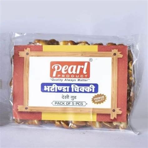 Pearl Product Bhatinda Jaggery Peanut Chikki 100gm Packaging Size