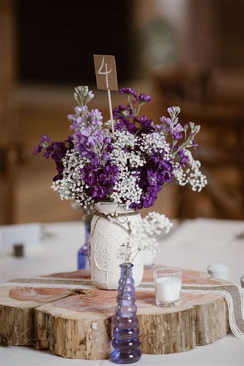 Charming Lavender Tennessee Wedding Wedding Centerpieces Diy Flower