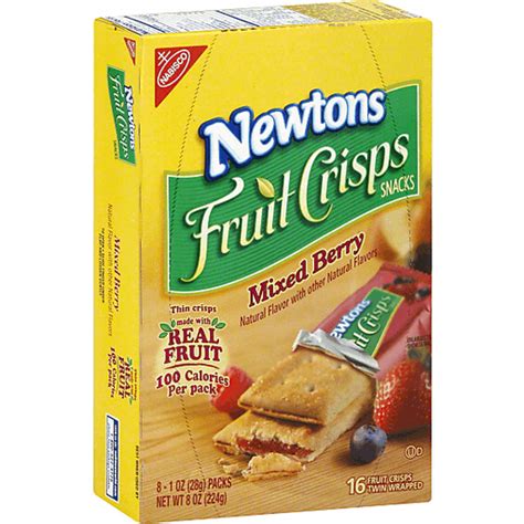 Nabisco Newtons Mixed Berry Fruit Crisps Snacks 8 Pk Cookies My