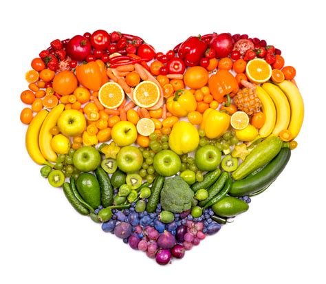 Rainbow Heart Of Fruits And Vegetables Adriana Albritton