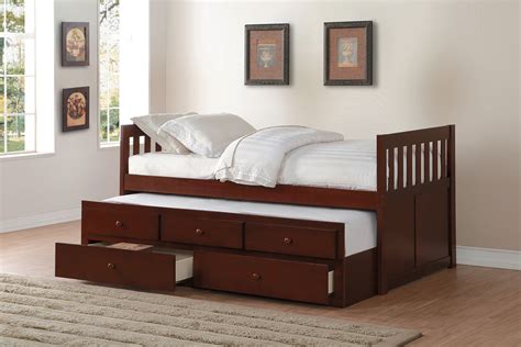Of course, it can be used for storage, too. Homelegance Rowe Twin Bed with Trundle and Two Storage ...