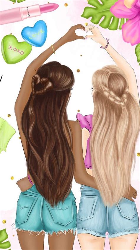 Pin By Sofía On Wallpapers Iphone Best Friend Drawings Cute Best