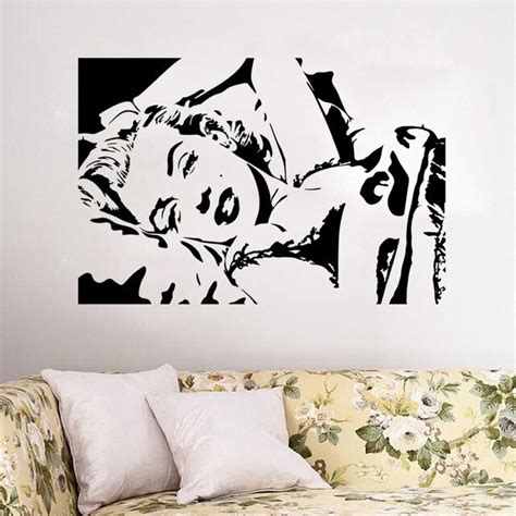 Sexy Girl Wall Decor Decals Marilyn Monroe Free Shipping Large Size