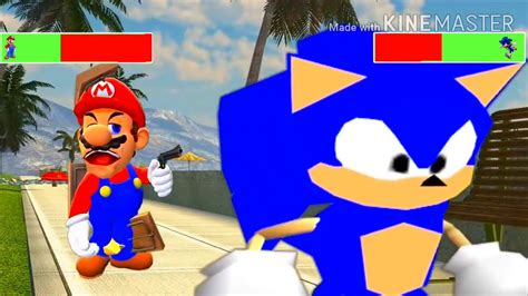 Mario Vs Sonic Prank Battles Final Battle With Healthbars K Special