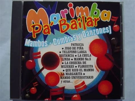 Marimba Pabailar Mambos Cumbias Danzones Cd Impecable Est Meses