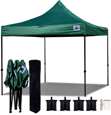 Ez Pop Up Canopy Tent Instant Shelter W Wheel Bag 4 Sand Bags 10 X10 Forest Green D Model