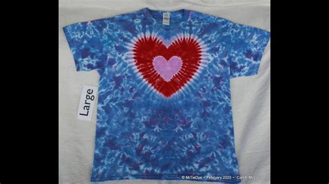 How To Tie Dye A Heart In A Heart Tee With Hearts Up The Back Youtube