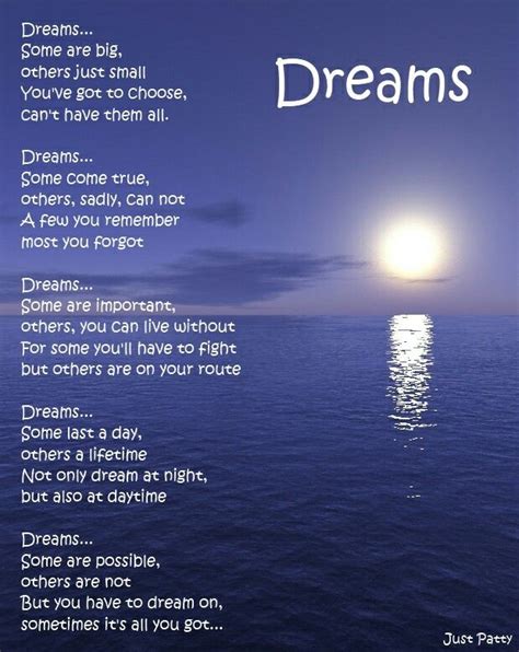 Dreams Poem 🌃🌠 Life Choices Quotes Life Advice Why We Dream What Are
