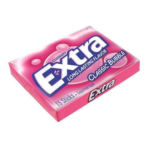 Buy Wrigleys Extra Long Lasting Flavour Classic Bubble Gum Sugar Free