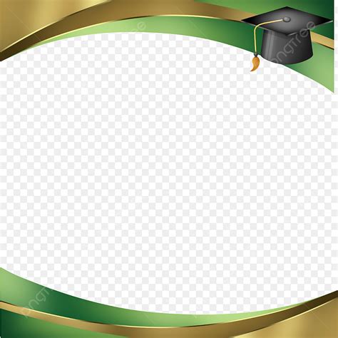 Graduation Border Frame White Transparent Golden Nuance Graduation