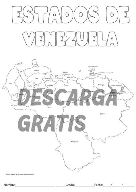 Mapa De Venezuela Para Colorear Con Sus Estados Aplicaciones Offline