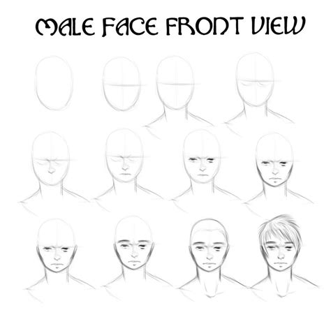 Tutorial Male Face Front View By Kitwilkins On Deviantart
