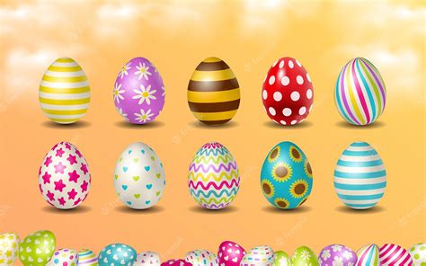 premium vector easter day egg set collection