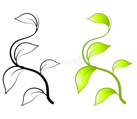 Green Leaves Vine Clip Art Stock Illustration Illustration Of Vine