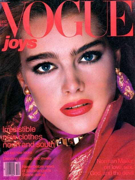 1980s Beauty Icon Brooke Shields On Several Vogue Magazine Around The