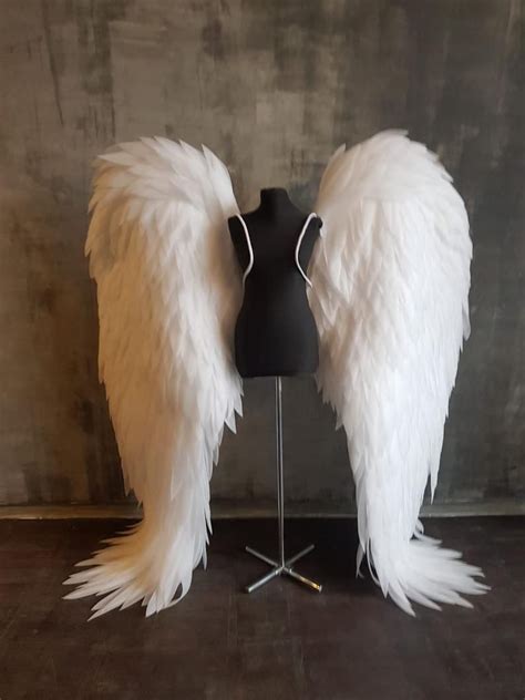 Large Angel Wings Costume Cosplay White Angel Wings Wings Etsy Alas De Cosplay Alas De