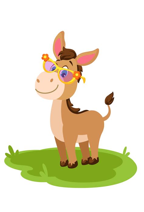 Donkey cute cartoon 618939 - Download Free Vectors, Clipart Graphics ...