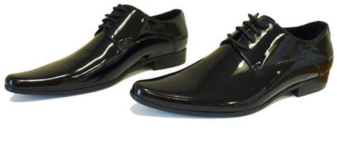 Paolo Vandini Lion Mens Retro Sixties Mod Patent Winklepicker Shoes