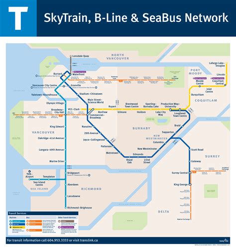 Wayfinding 101 The Skytrain B Line And Seabus Network Map In Depth