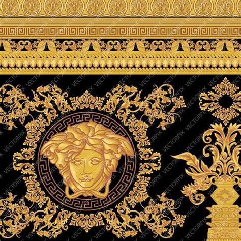 Versace Background Instant Digital Download Versace Etsy Red And