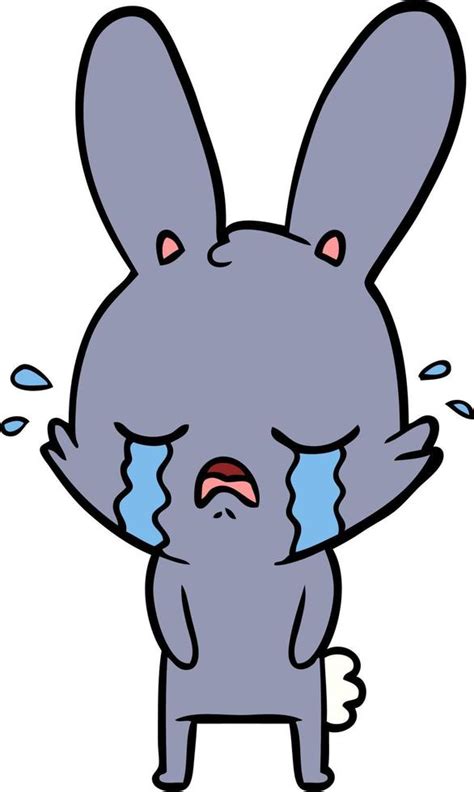 Cute Cartoon Rabbit Crying 12548590 Vector Art At Vecteezy
