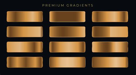 Copper Metallic Premium Gradients Set Download Free Vector Art Stock