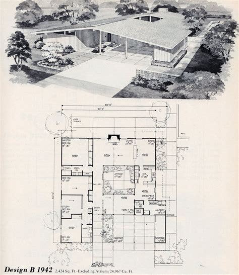 Untitled Modern Floor Plans Vintage House Plans Mid Century Modern