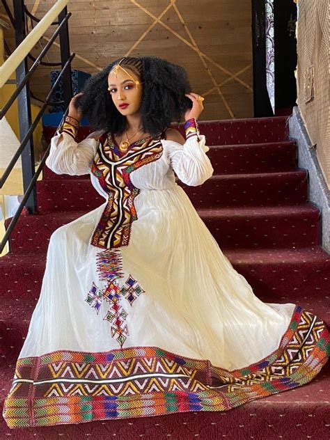 Handwoven Traditional Dress Ethiopian Traditional Dresseritrean Dresshabesha Kemiszuria