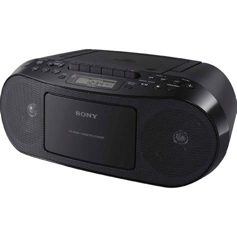 Sony Cfds50blk Portable Cd And Cassette Boombox W Fmam Radio Black